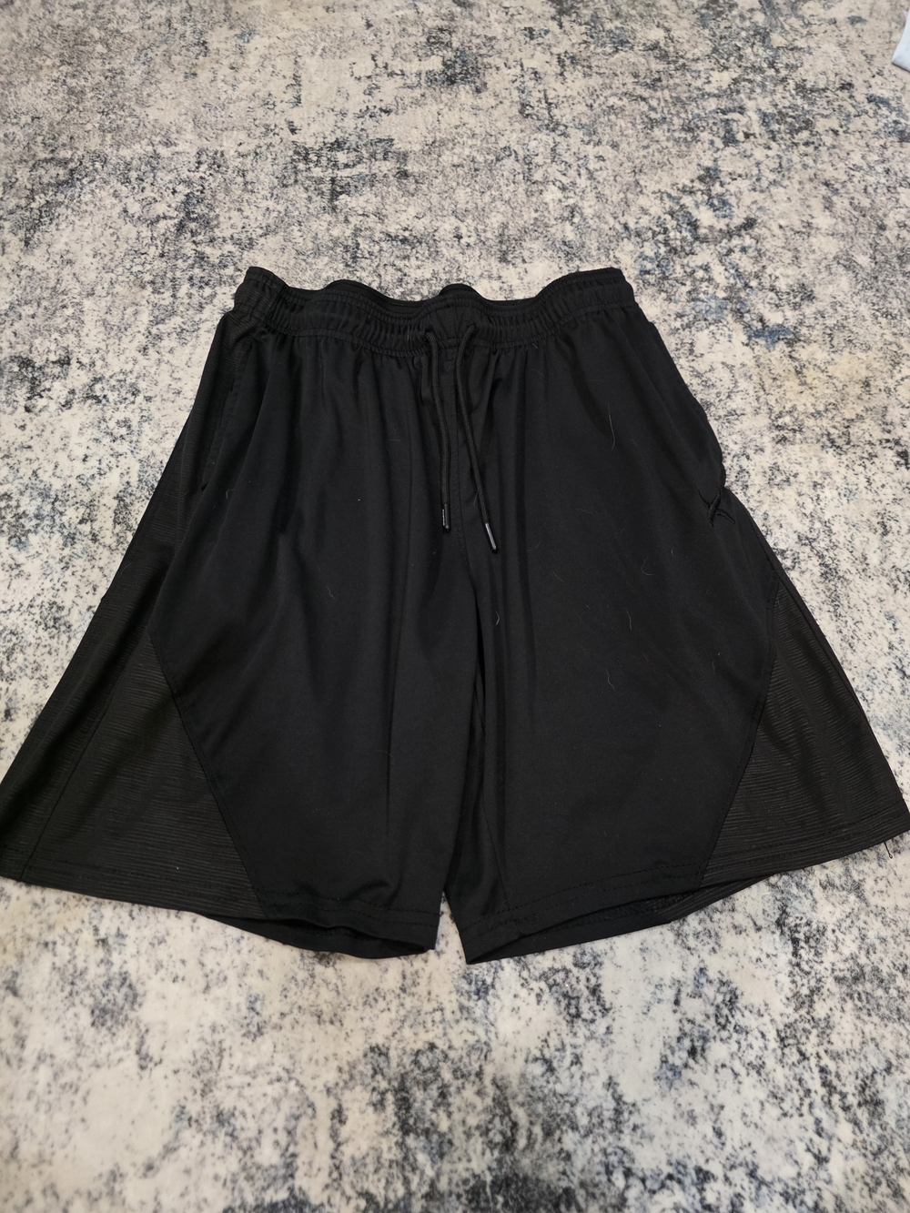 Game Time Black Men's Athletic Shorts with Drawstring